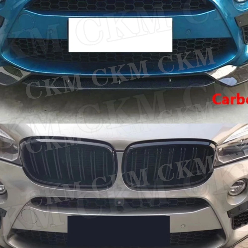 

CKMUUER For BMW X5M F85 X6M F86 2015 -2018 Forged Carbon Front Lip Chin Spoiler Carbon Fiber Bumper Shovel Car Styling FRP Auto