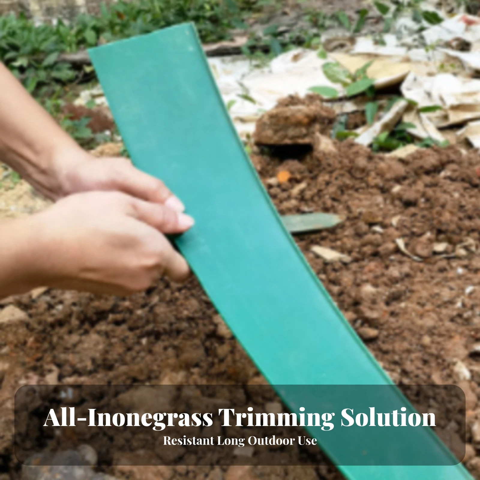 T-Shaped Garden Edging Strip Easy to Install Flexible Rolled Edging with Installation Stakes Rust Resistant Natural Look