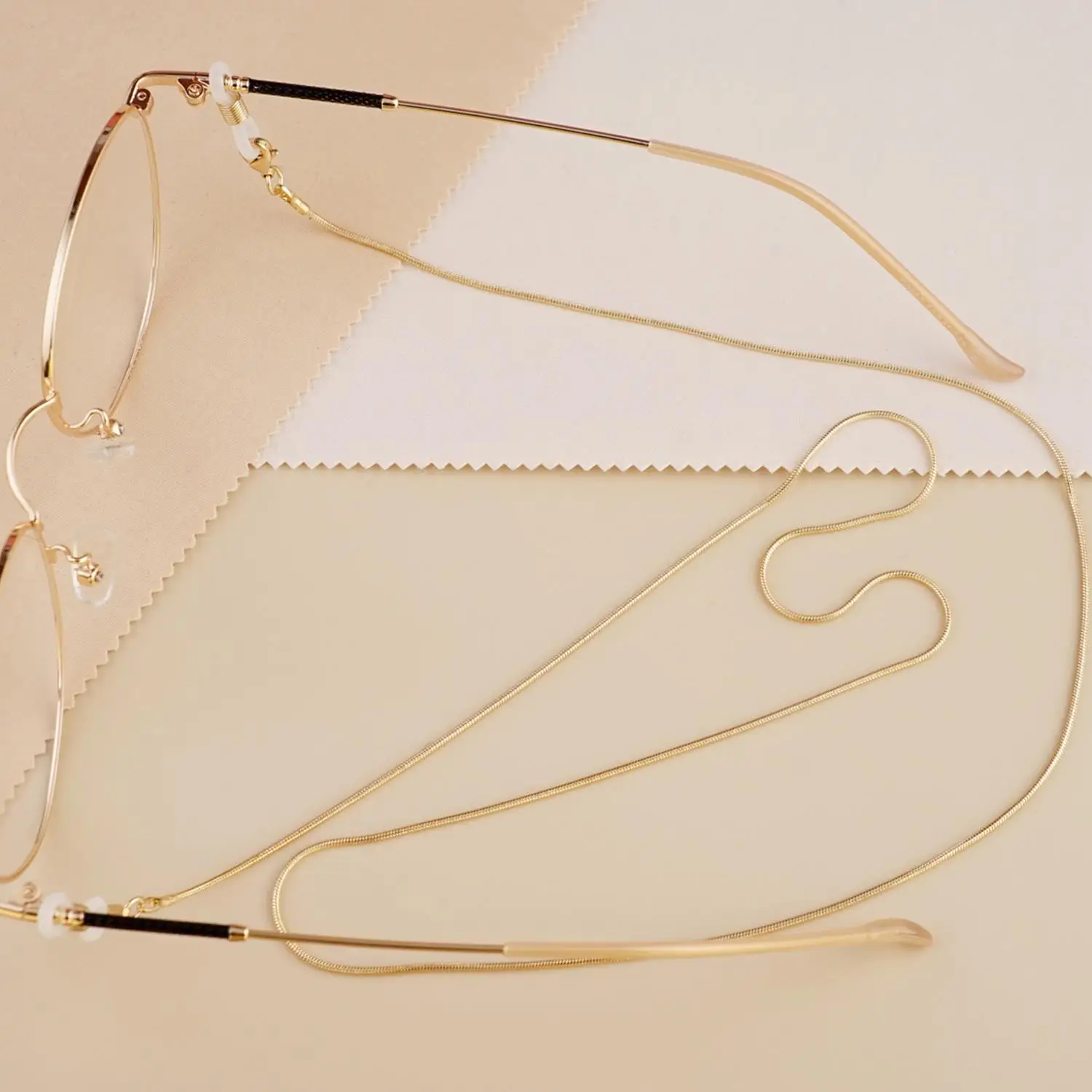 

Non-slip Metal Eyeglass Chain Cord Sunglasses Holder Strap Necklace Women Men Gold Color Reading Glasses Lanyard Rope