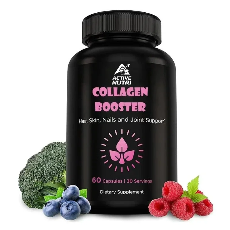 Pure Vegan Collagen Supplement, Containing Silicon and Hyaluronic Acid, Supports Hair, Skin, Nails, and Joints -60 Capsules