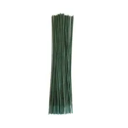 100pcs 40cm Plastic Floral Stem Artificial Flower Rod Plant Stub Wire Green Florist Wires Simulation Flexible Bendable Flower