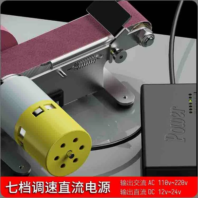 Compact Tabletop Belt Grinder Electric Knife Sharpener, Multifunctional Mini Sander Polisher For Home Blade Edge Grinding