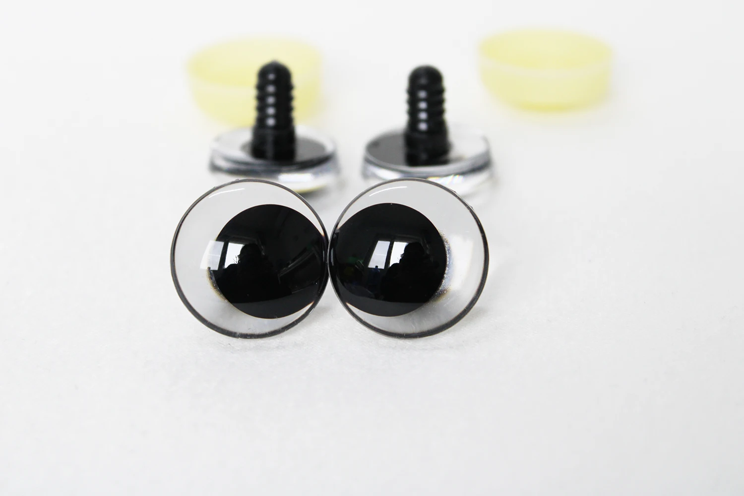 20pcs  NEW  12mm 14 16 18 20 25 35mm 40mm 3D comical  Clear toy safety strange eyes  doll  eyes with hard washer-size option