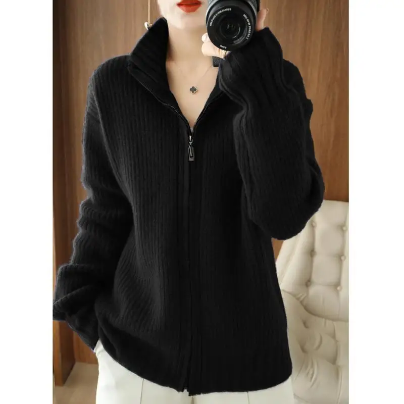 

Свитера Джемперы Кардиганы Женские японские кашемировые шелковые пуговицы-Femme H-Line BF Y2K Элегантные изысканные сексуальные