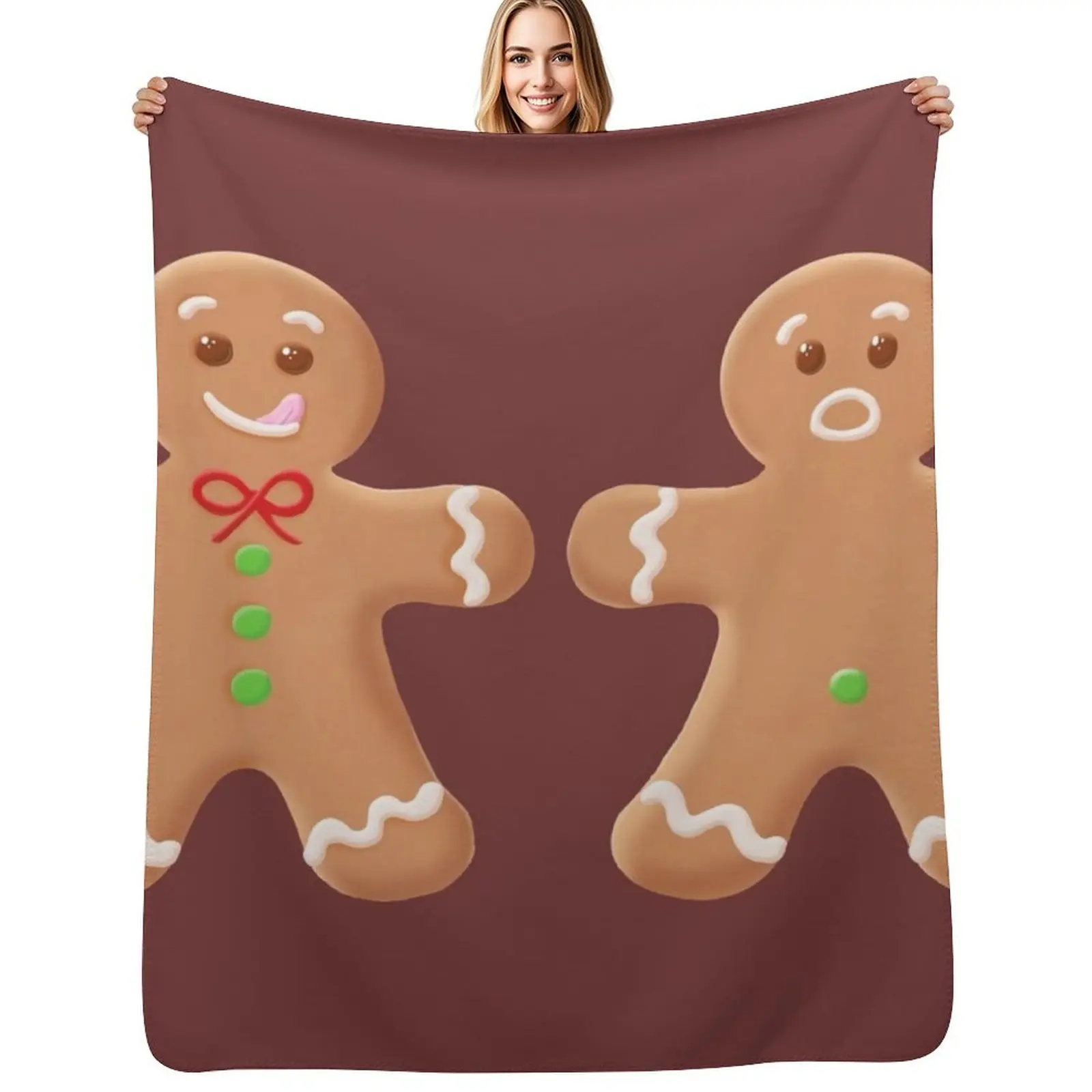

Gingerbread man Throw Blanket Bed linens funny gift Moving Softest Blankets