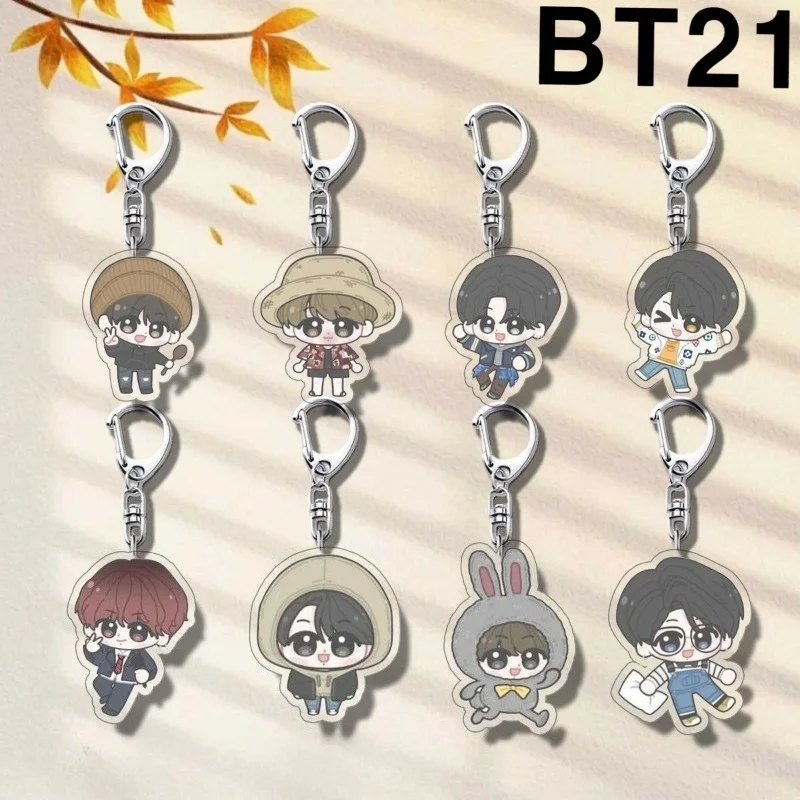 

Cartoon BTS Series Merchandise New Cute Creative Pattern Acrylic Keychain Fashionable Versatile Portable Decorative Pendant