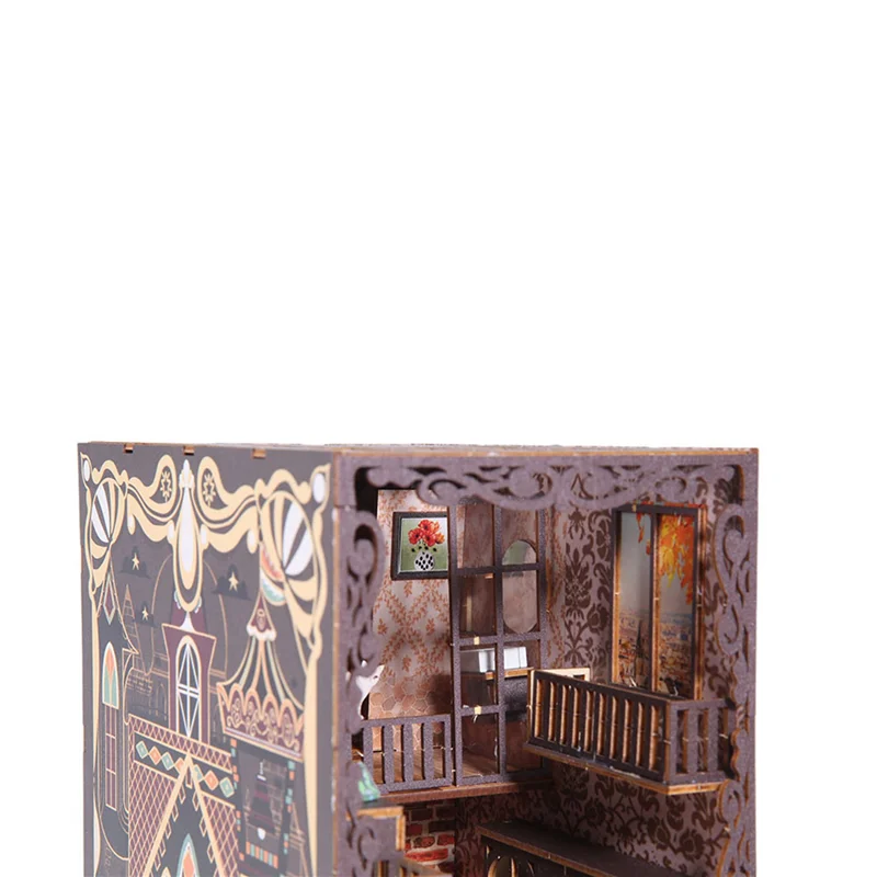 مجموعة زاوية الكتب CYGJ-DIY، رف الكتب في الطابق السفلي DIY، مع أضواء للأطفال/الكبار