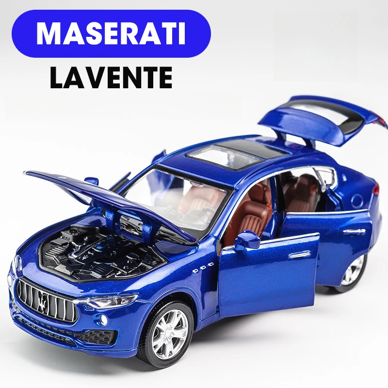 1:32 Maserati Levante SUV Alloy Car Model Diecast & Toy Vehicles Metal Car Model Simulation Sound Light Collection Toy Gift