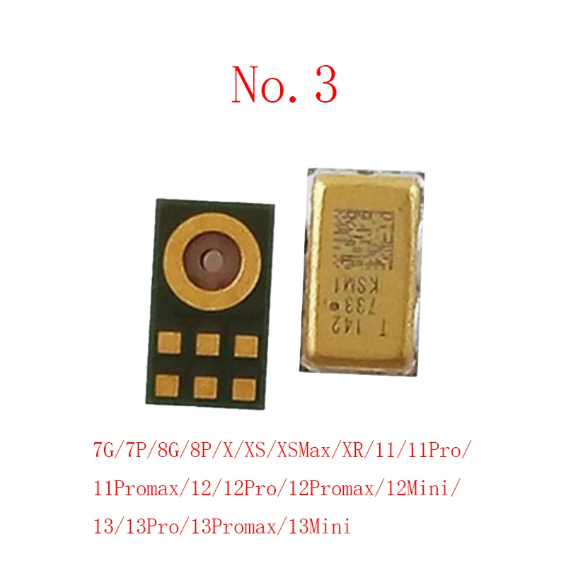 10pcs Inner MIC Speaker For IPhone 13 12 11 Pro Max Mini XS XR X 8 Plus 7 6S 6P 6 5S Ipad 3 4 5 9.7 12.9 Microphone Transmitter