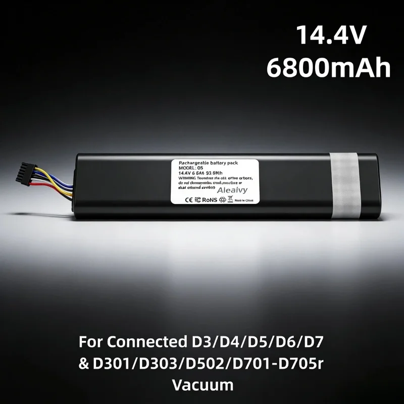 

Rechargeable 6800mAh High Capacity Battery Replacement Spare Part for Connected D3 D4 D5 D6 D7 D301 D303 D502 D701-D705r Vacuum