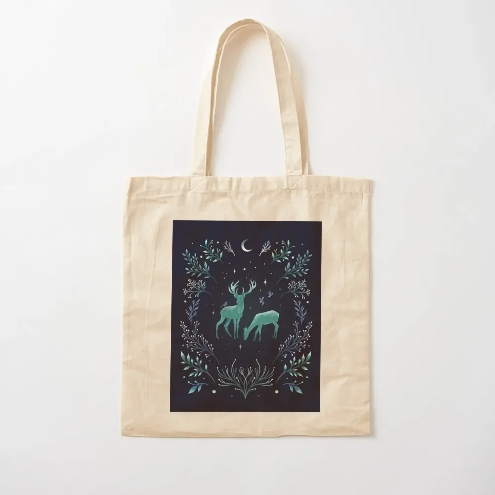 

Deers in the Moonlight - Frosted Mint Tote Bag Shopping bags shopper bags for women Tote Bag