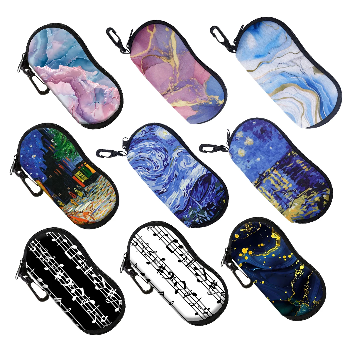 Marble Pattern Glasses Case Anti-Fall Simple Series Sunglasses Storage Box Vintage Contacts Case Men Women Fashion Accessories