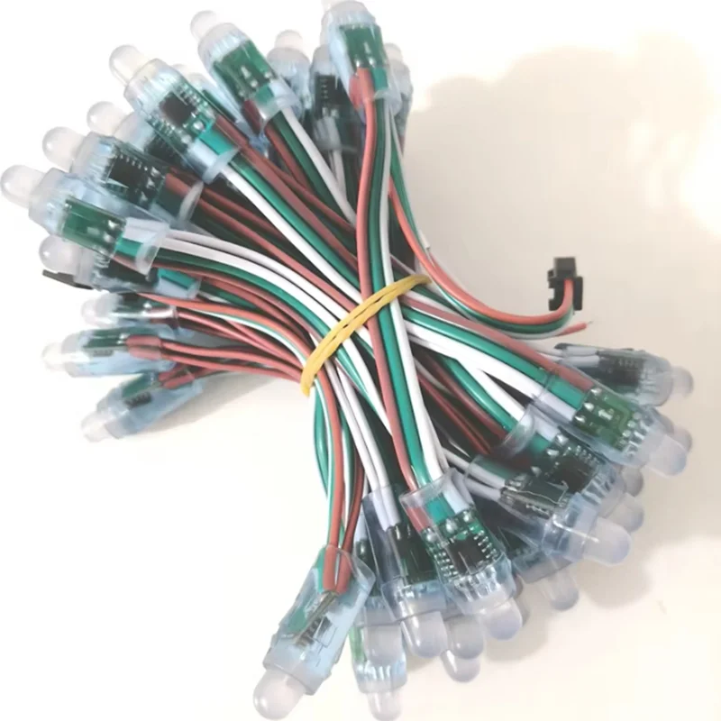 50 قطعة WS2811 IC RGB كامل اللون F12mm بكسل الرقمية عنونة 12 فولت 5 فولت حلم اللون LED بكسل وحدة سلسلة ضوء مقاوم للماء 4 متر #3