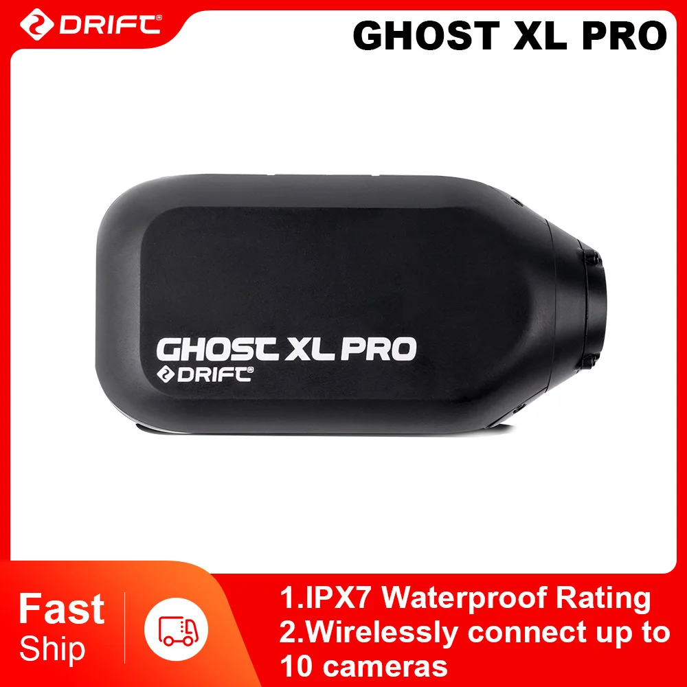 

Drift Ghost XL Pro 4K HD Sports Action Camera WiFi IPX7 Waterproof Rotatable Lens Dashcam Mode EIS Bicycle Helmet Motorcycles