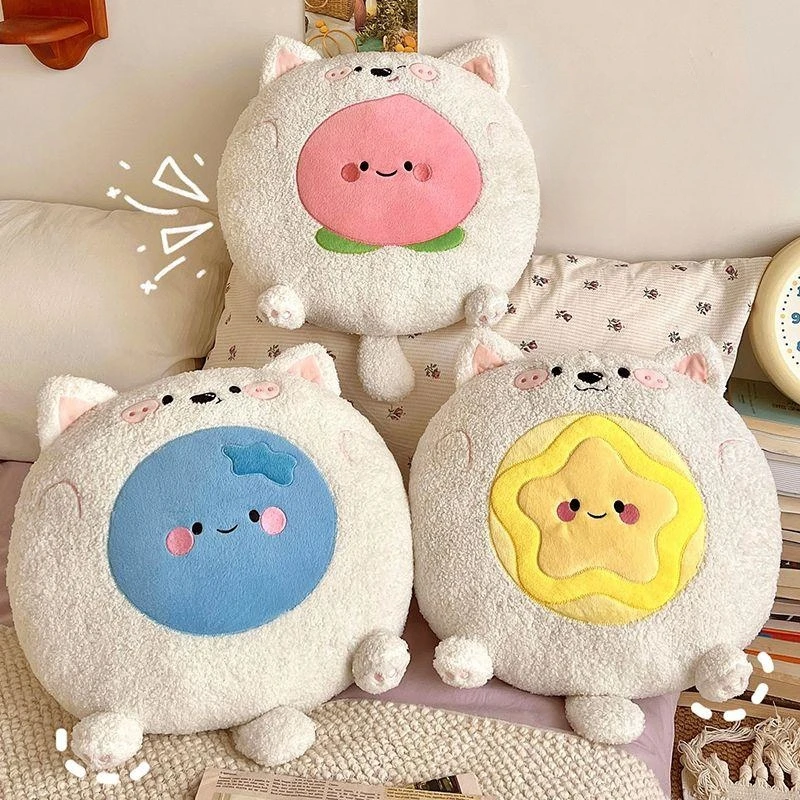 جديد لطيف الخوخ يانغ تاو الفراولة عنبية ألعاب من نسيج مخملي الاطفال وسادة نوم دمية هدية عيد Kawaii الإبداعية الفاكهة دمية وسادة