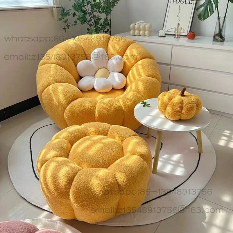 Lazy Sofa Single Double Pumpkin Sofa Sofa Rotating Balcony Leisure Chair Reclining Sleeping Internet Celebrity Lamb Wool