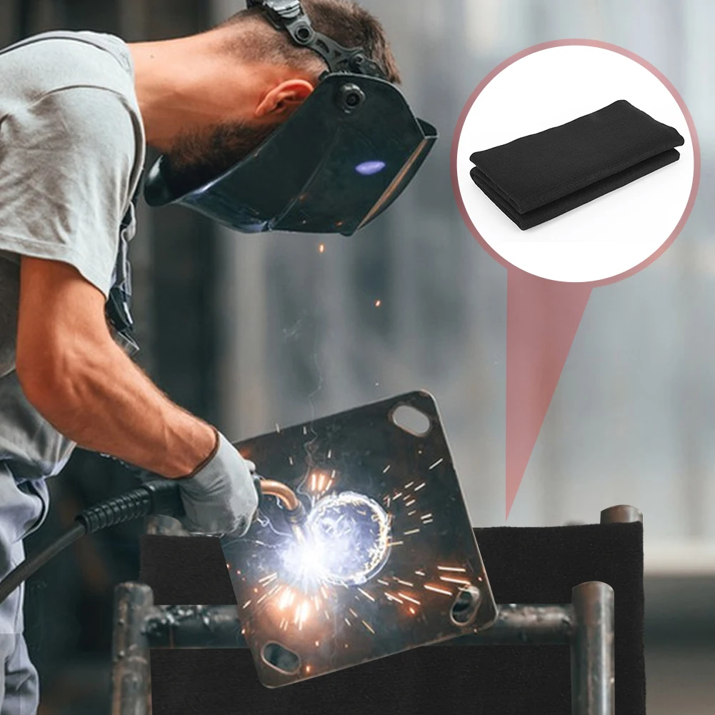 Flame Retardant Fabric Up To 1800°F Carbon Felt Fireproof Welding Blanket Brazing Heat Shield Mat for Torch Solder Plumbers