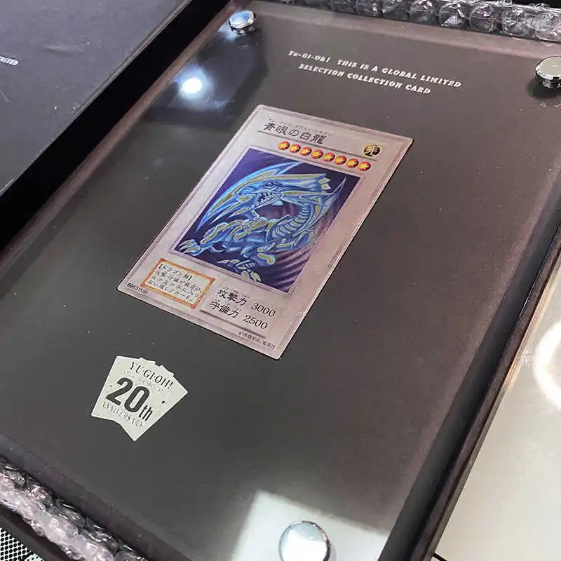 Yu-Gi-Oh 20Th Anniversary Card Blue-Eyes White Dragon Gold Silver Electroplated Gold Special Package Collection Cards Toys Gift