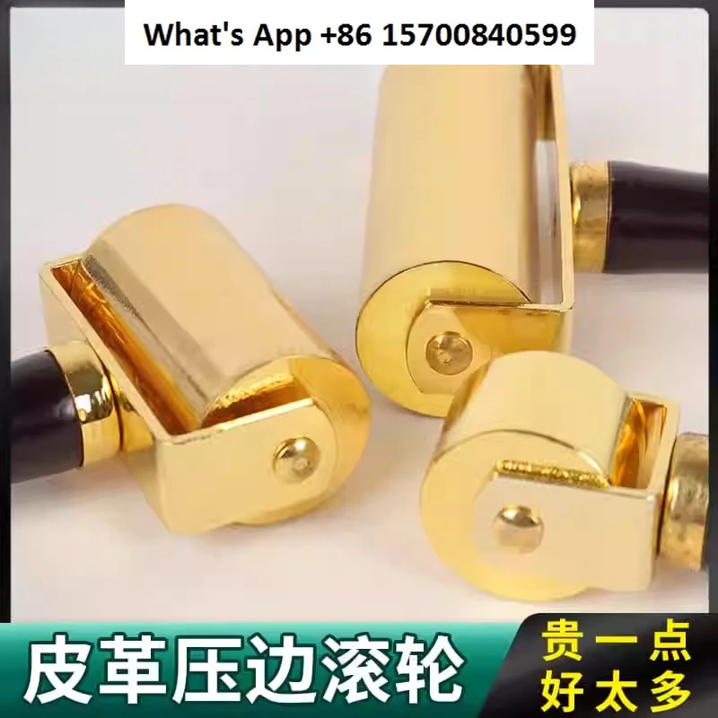 Professional Leather Roller Edge Tool for Handmade Goods DIY Push Wheel Solid Roller Seam Press Hand Tool