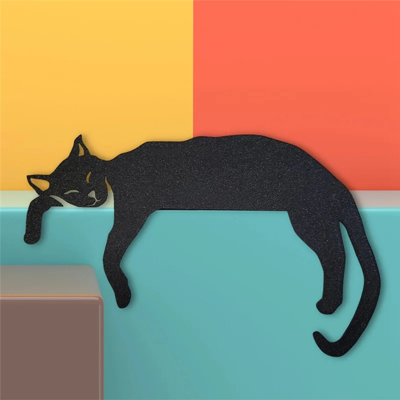 غطاء علوي لباب القطط من BAAG، لافتة زاوية باب القطط السوداء، ديكور رف القطط، هدية لمحبي القطط، ديكور الرف، طفل رائع لطيف وسهل الاستخدام