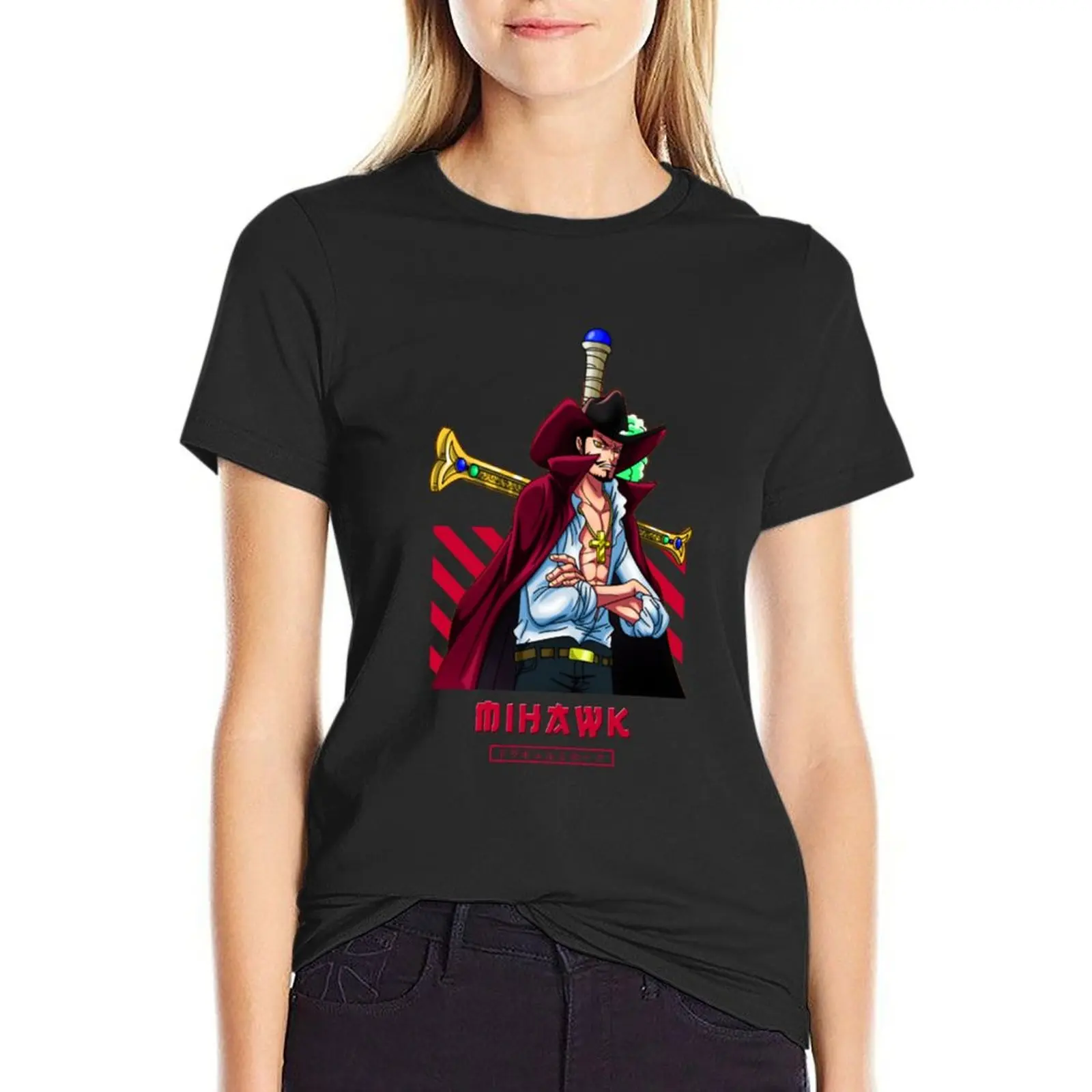 

Dracule Mihawk T-Shirt oversized kawaii clothes cute t-shirts for Women