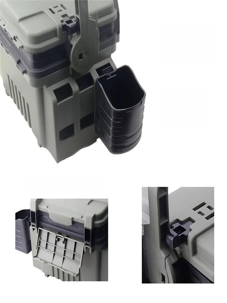 

Multi-Functional Old Fiing Box New Sle Road Fiing Lure Storage Case ch Holder Fiing Rod Insert Accories Stier