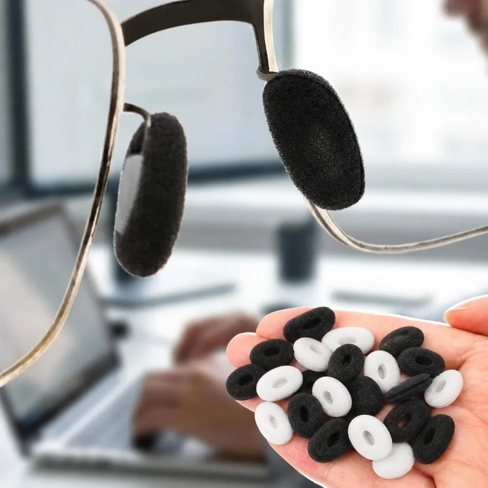 10Pcs Soft Sponge Foam Glasses Nose Pad Covers No-Mark Design Anti-Indentation Nose Cushion Sleeves Pressure Relief
