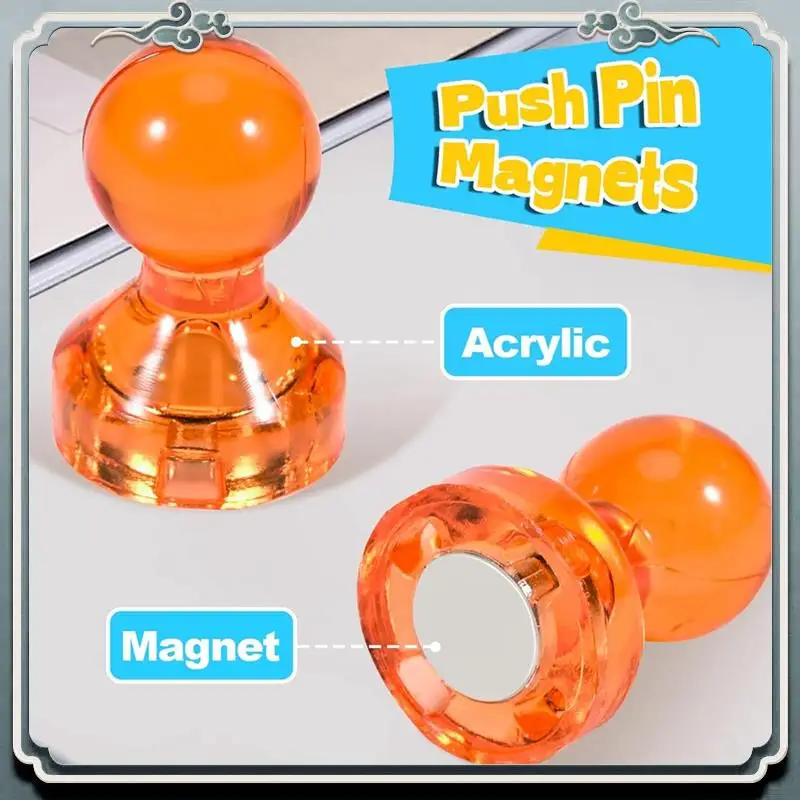 Premium 80 Piece Strong Fridge Magnets, Multicolor Plastic+Metal Refrigerator Magnet, Small Magnets (8 Colors)