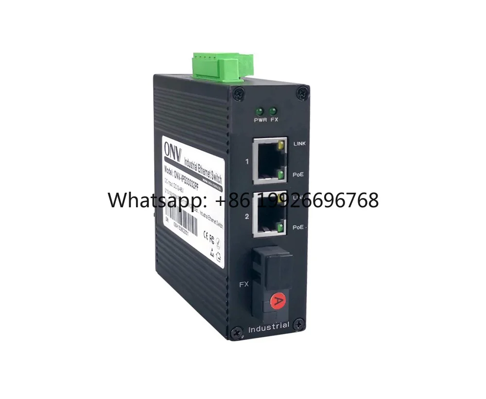 Best Industrial PoE Switch with QoS 3-Port 1Gbps Capacity IP40 for Non-stop Operation