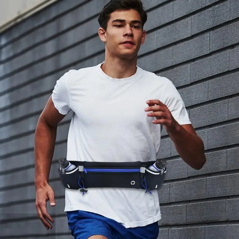 Running Belt With Water Bottles Running Waist Bag Sports Waist Pouch Large Capacity Casual Bag Water Bottle Running Waist Bag