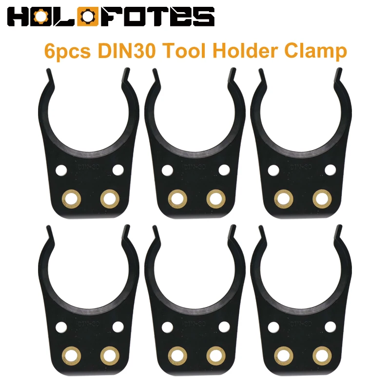 6pcs DIN30 Tool Holder Grippers CNC Machine Tool Holder Claw ABS Plastic ISO30 Spindle Knife Shank Tools Holder Clamp Fixture