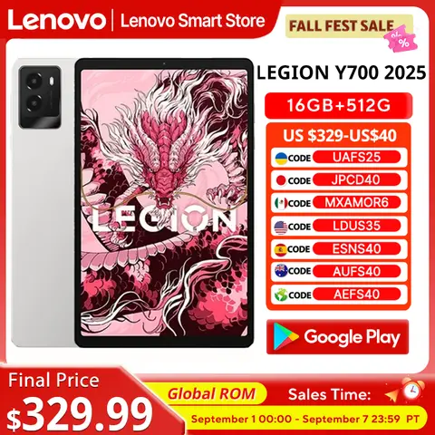 Lenovo LEGION Y700 2025 Oyun Tableti Global ROM 8.8 İnç 2K Ekran Snapdragon 8 Gen 3 Android 6550mAh Tablet PC