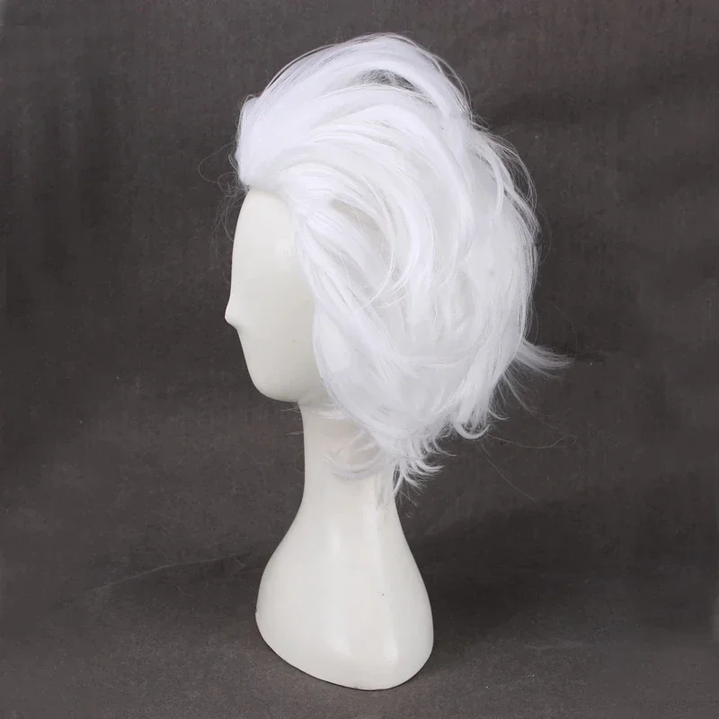 Ursula Cosplay Wig White Short Synthetic Pure White Wigs for Adult Comic Con Heat Resistant Hair   Wig Cap