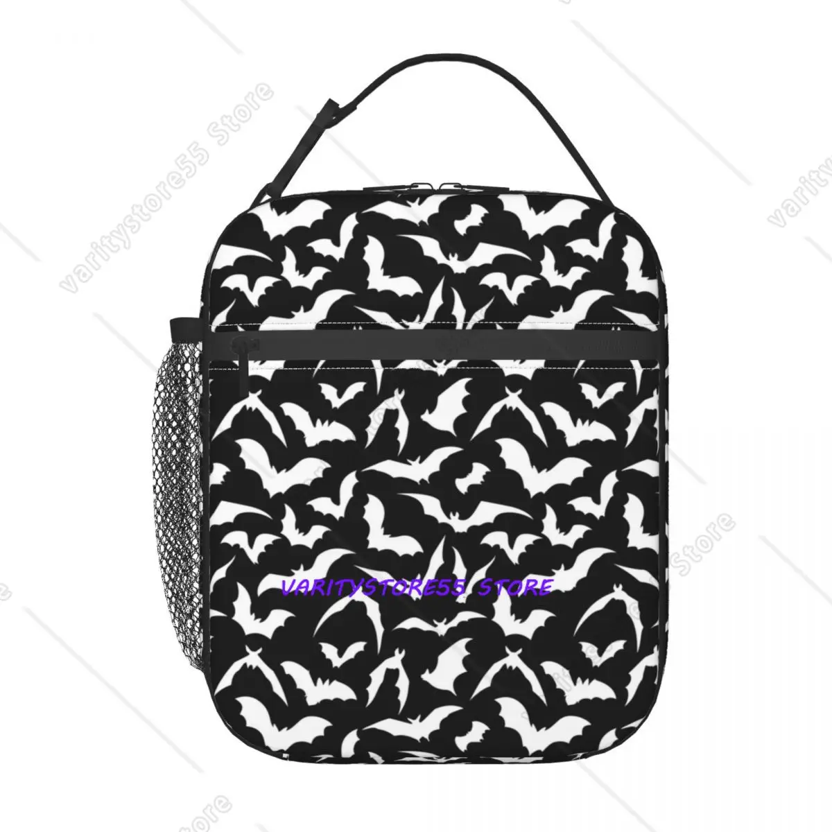Custom Halloween Bats Lunch Bag Men Women Thermal Cooler Insulated Lunch Boxes for Children School