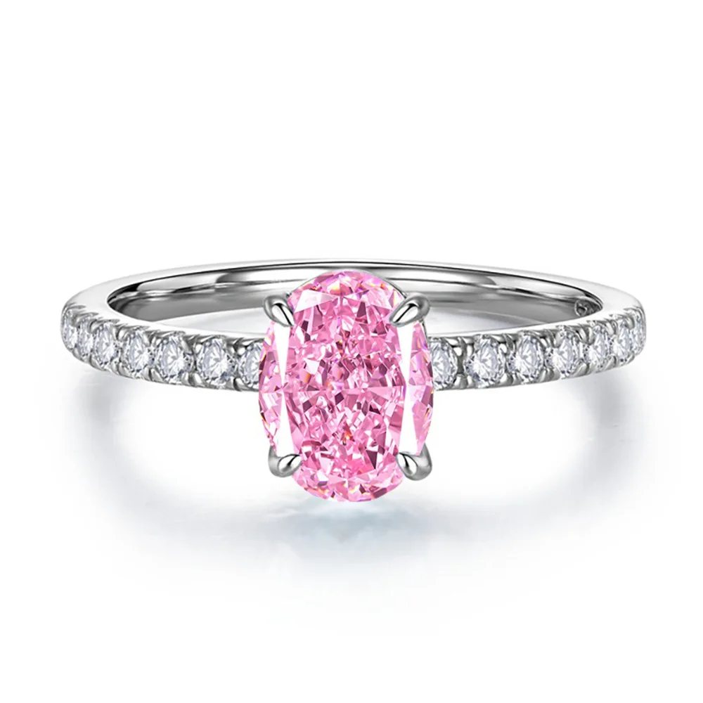 

2025 New 2.8ct High Carbon Zircon S925 Pure Silver Engagement Ring for Female