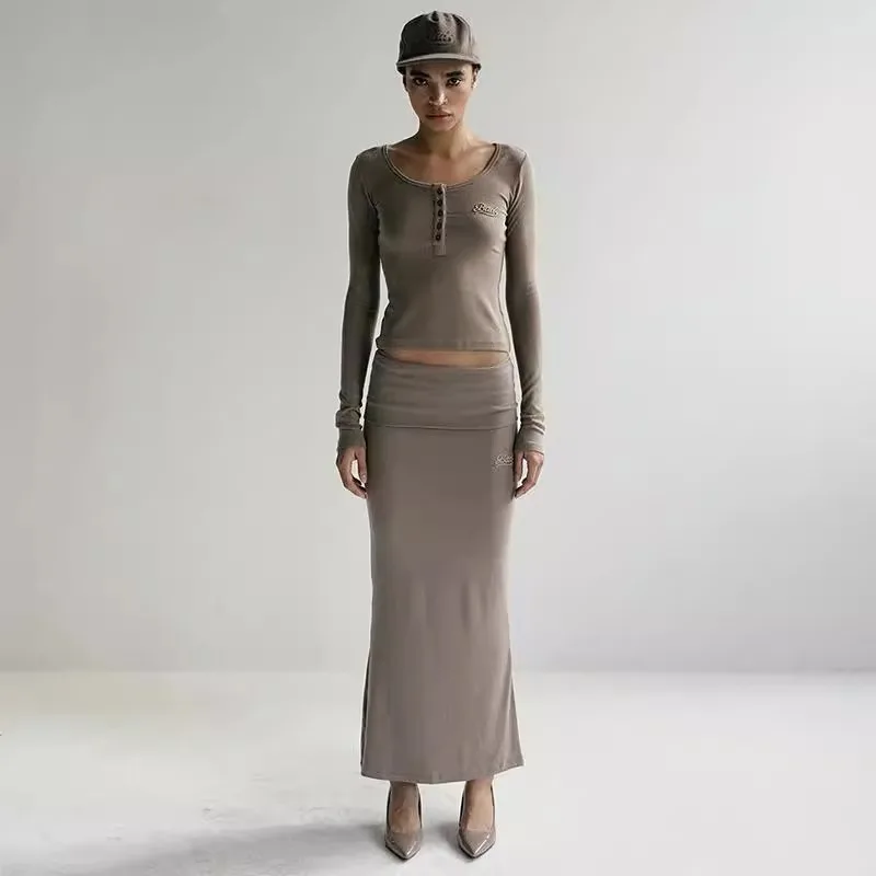 

Badblood bcac bustier American Spice Girl fishtail skirt woman sexy thin package hip long skirt