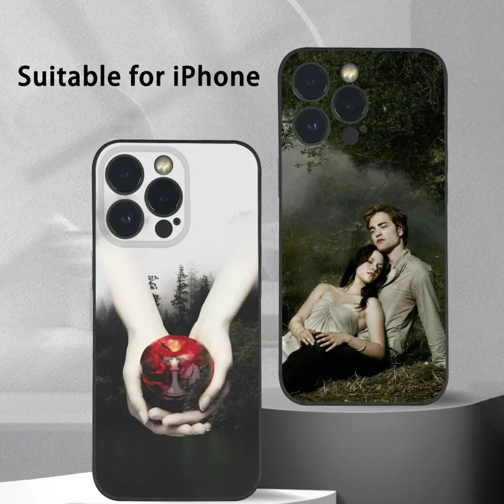 

T-Twilight Saga Vampire Phone Case For iPhone 16 15 14 13 Pro Max Plus Mini Frosted Soft Shell Funda