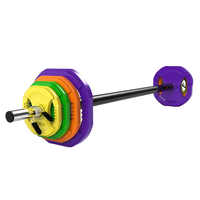 Portable 20kg Barbell Dumbbell Set for Women Body Building Steel and Rubber Women's Fitness Barbell Set for Sale