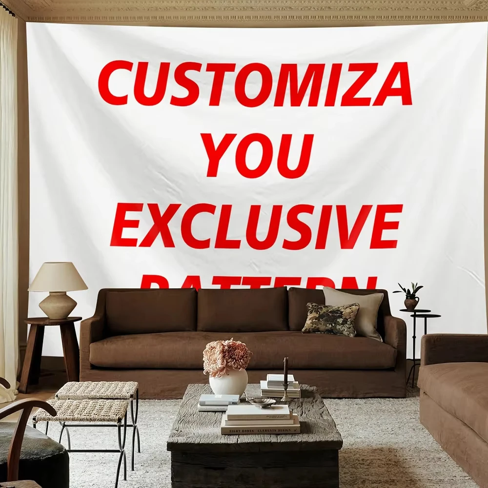 Personalized Custom Tapestry Customizable Photo Home Decor Bedroom Banner Wedding Posters Oversized Birthday Party Backdrop