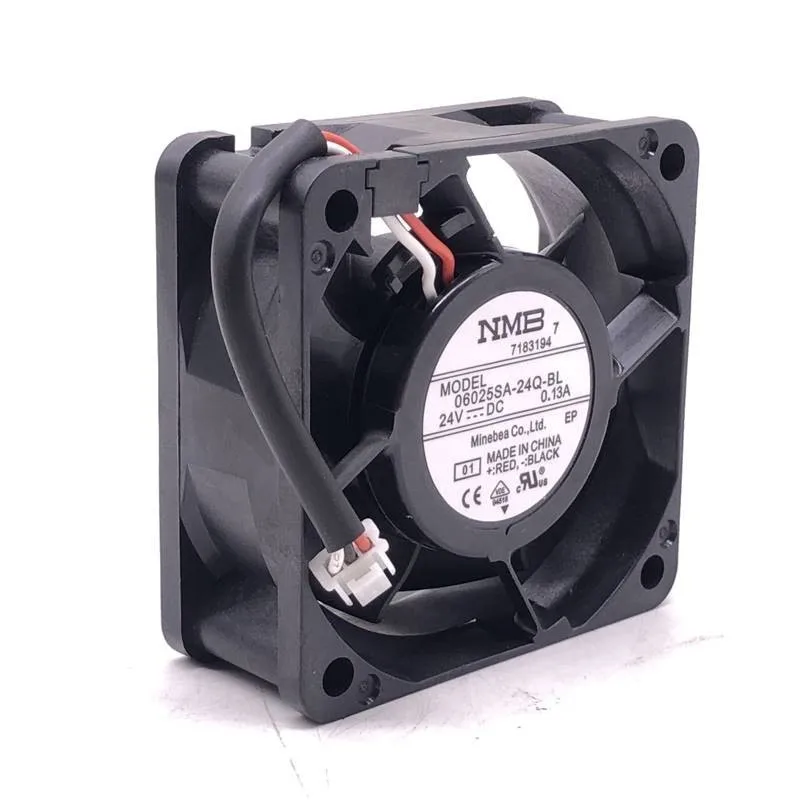 NMB 06025SA-24Q-BL 01 DC 24V 0.13A 60x60x25mm 3-Wire Cooling Fan