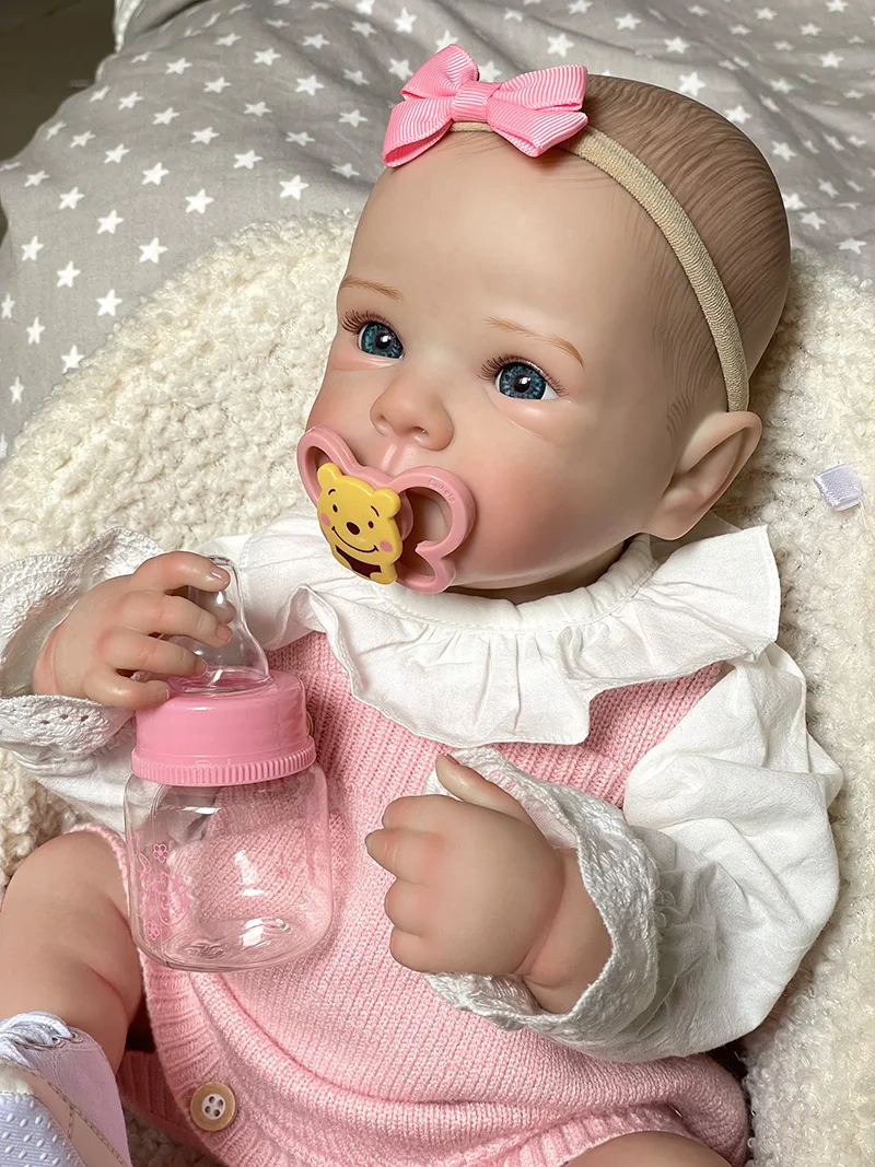 Cokela 20 بوصة/50 سنتيمتر دمية طفل حقيقي ريال لمسة ناعمة الطفل واقعية سيليكون تولد من جديد دمية طفل مع رسم باليد الشعر
