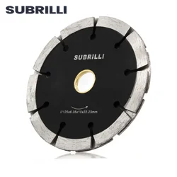 SUBRILLI 콘크리트 다이아몬드 벽 체이서, 125mm 샌드위치 턱 포인트 톱날 스톤 리노베이터, 다이아몬드 디스크 초퍼 휠, 5 인치, 1 개