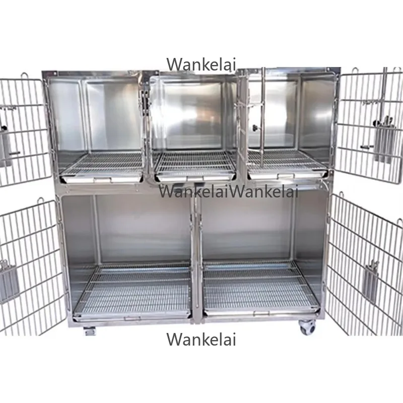 Super Value Factory StoreOSCAT Top Quality Professional  5 Doors Stainless Steel Dog Cage For Vet ClinicSuper Value Fa