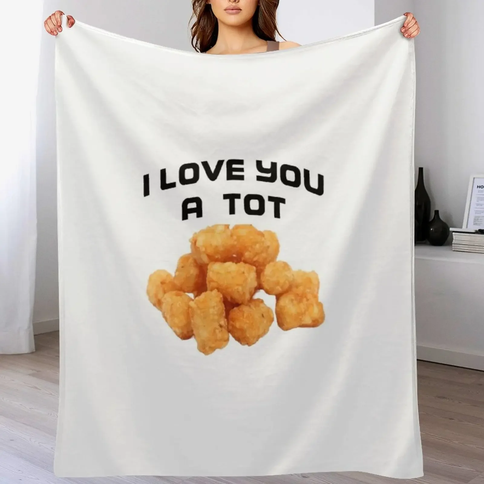 

Tater tots Throw Blanket Year Round Soft Comfortable Blanket for Home