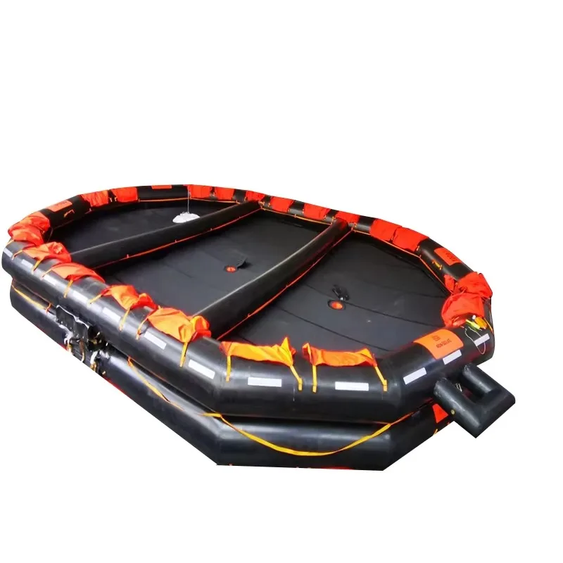 74/96 Marine Both Sides Open Type Inflatable Life Raft for 100 Persons Customized