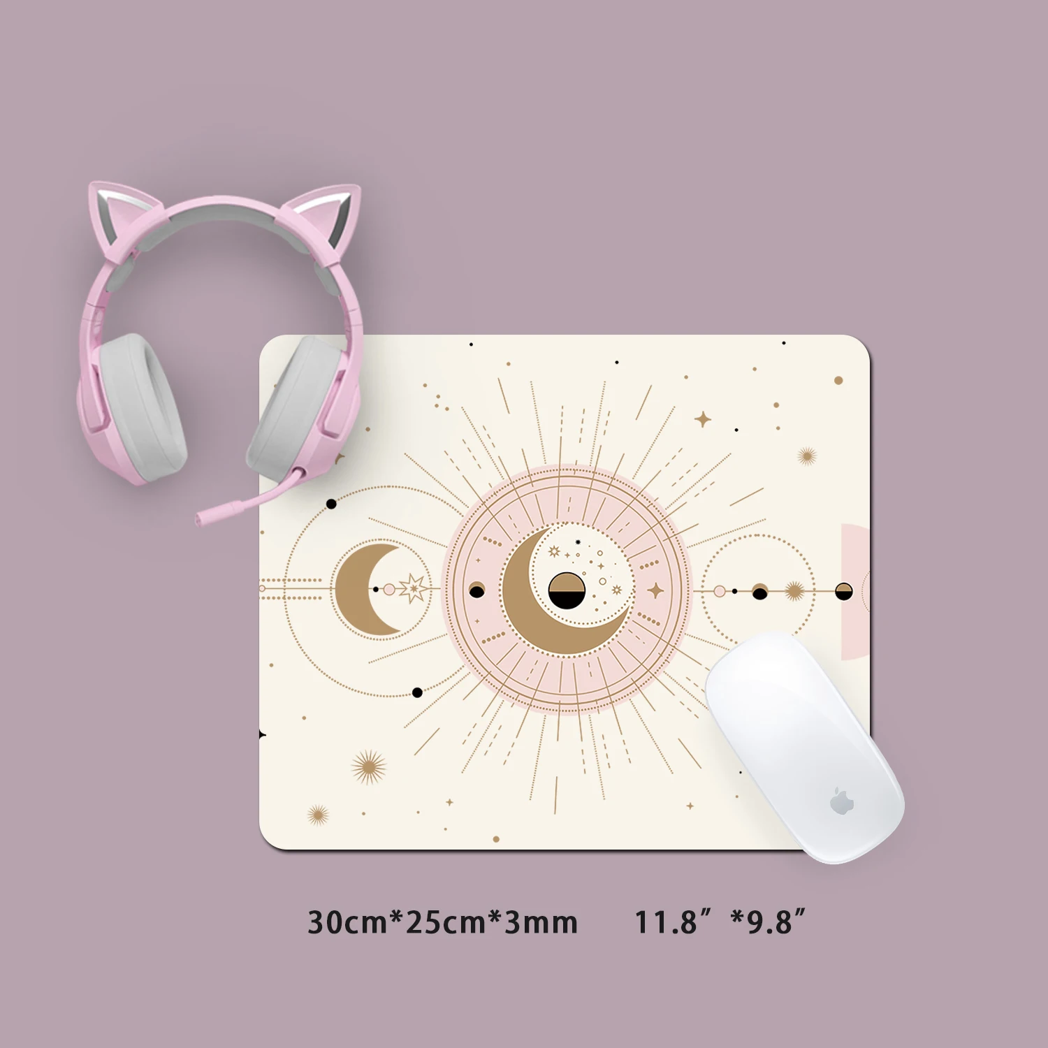 Extra Große Kawaii Gaming Maus Pad Raum Mond Phase Star Galaxy XXL Schreibtisch Matte Wasserdicht Rutschfeste Laptop Schreibtisch Zubehör