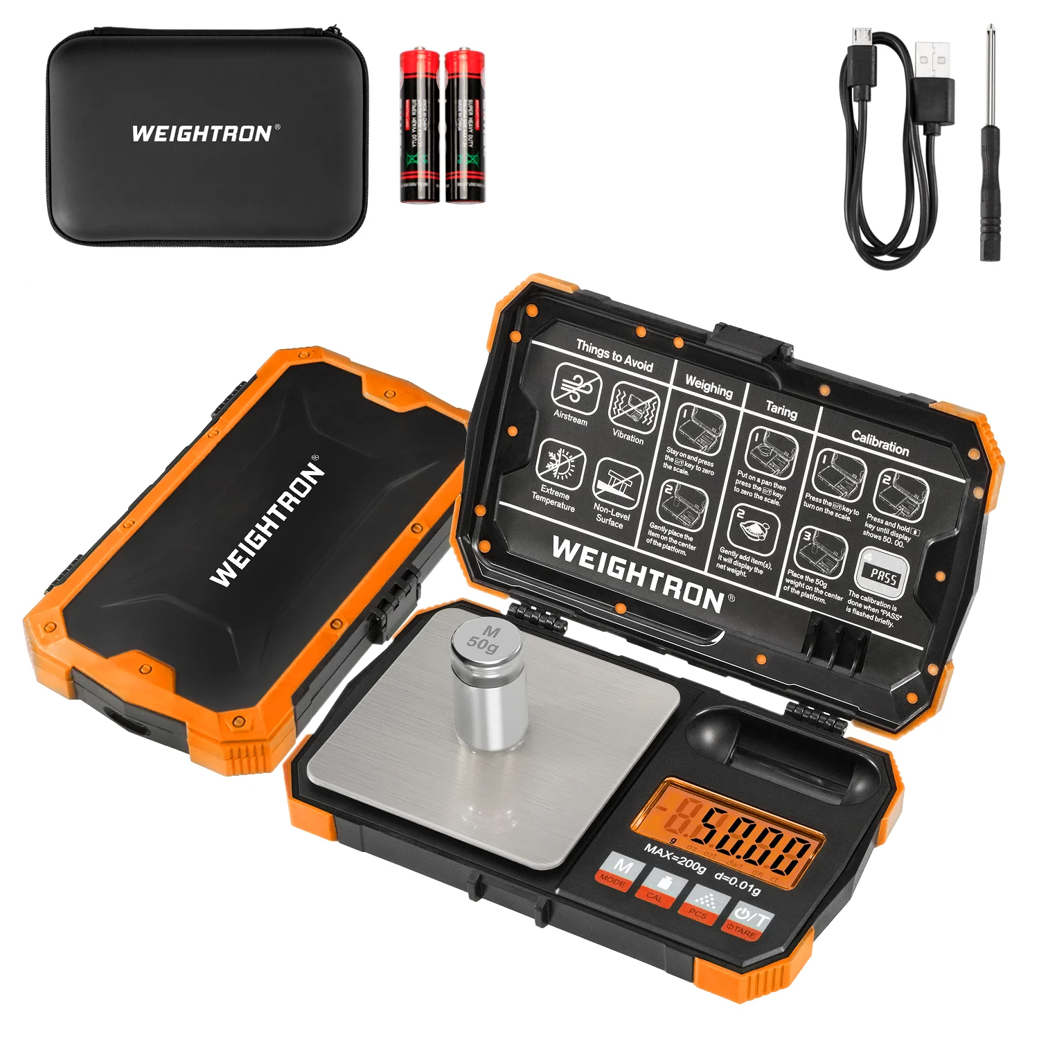 

Gram Scale for Food 200 g/0.01 g Digital Weights Grams and Ounces Mini Pocket Scale with LCD Display, Tare Function with Bag