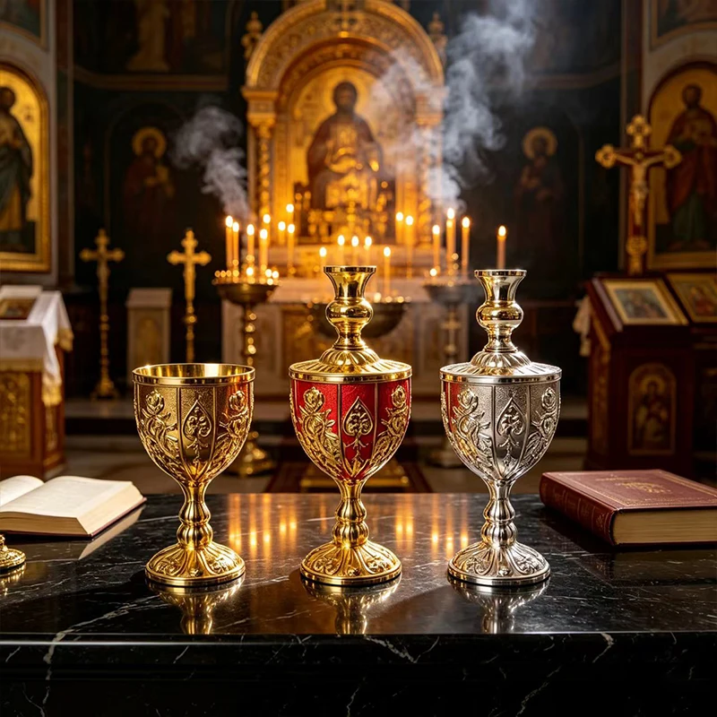 Candle Holder Supplies - Lampe de veilleuse catholique orthodoxe en