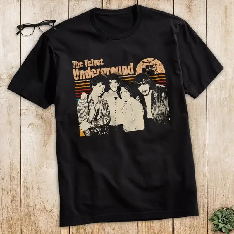 The Velvet Underground Shirt Short Sleeve Cotton Black Unisex All Size Shirt
