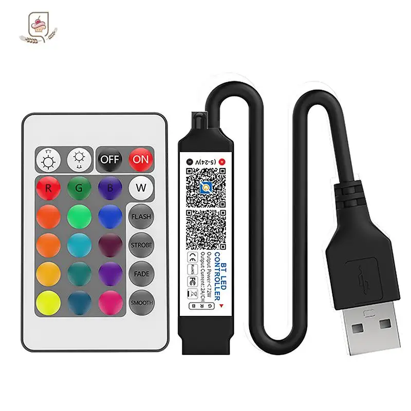 Innovativo Mini Controller compatibile Bluetooth LED Light Strip Time Switch modalità musicale multipla per il controllo dell\'app RGB Smart